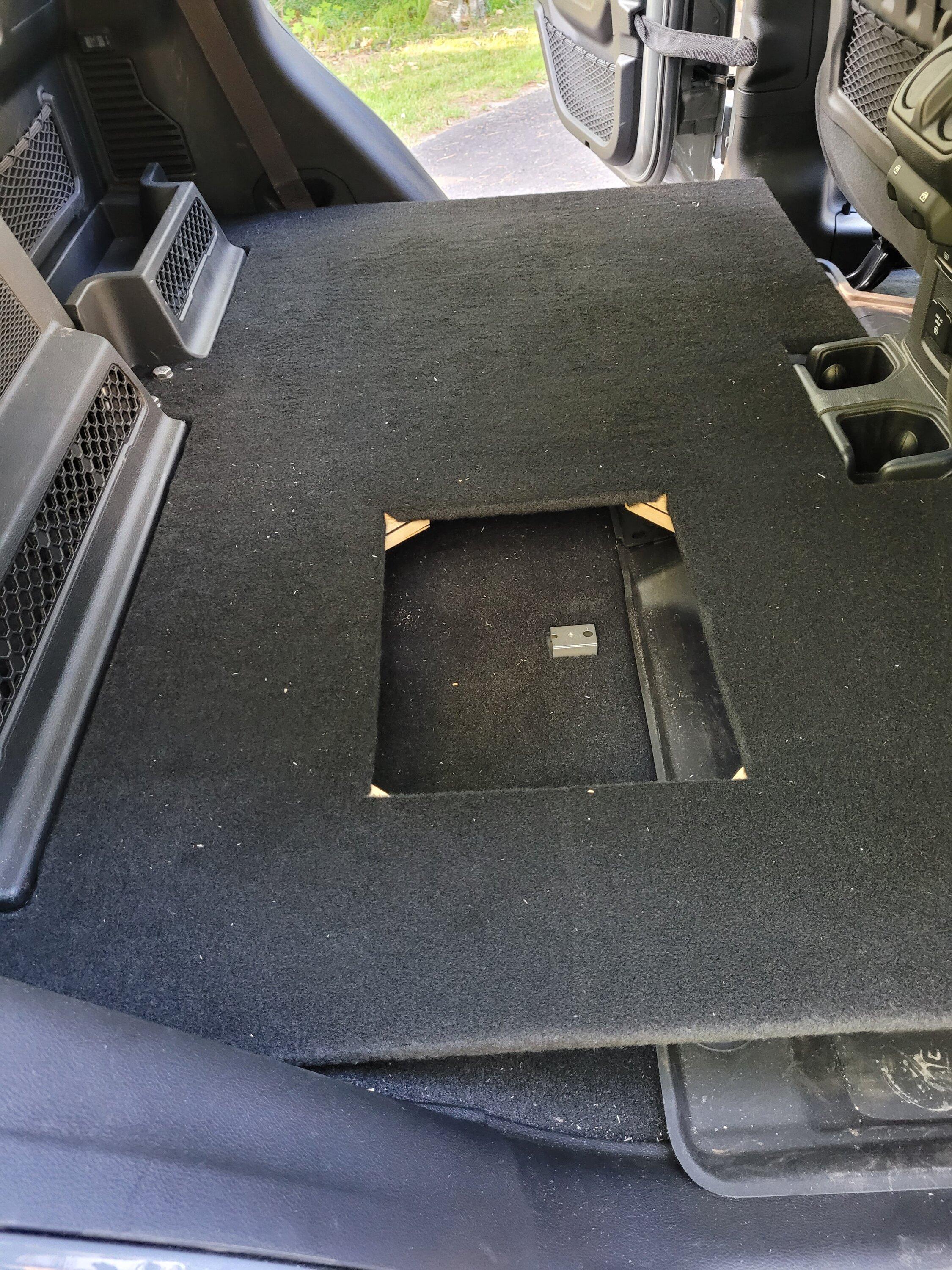 Jeep Gladiator Rear Seat Platform (After Rear Seat Removal - Rear Seat Delete) 20220710_193037