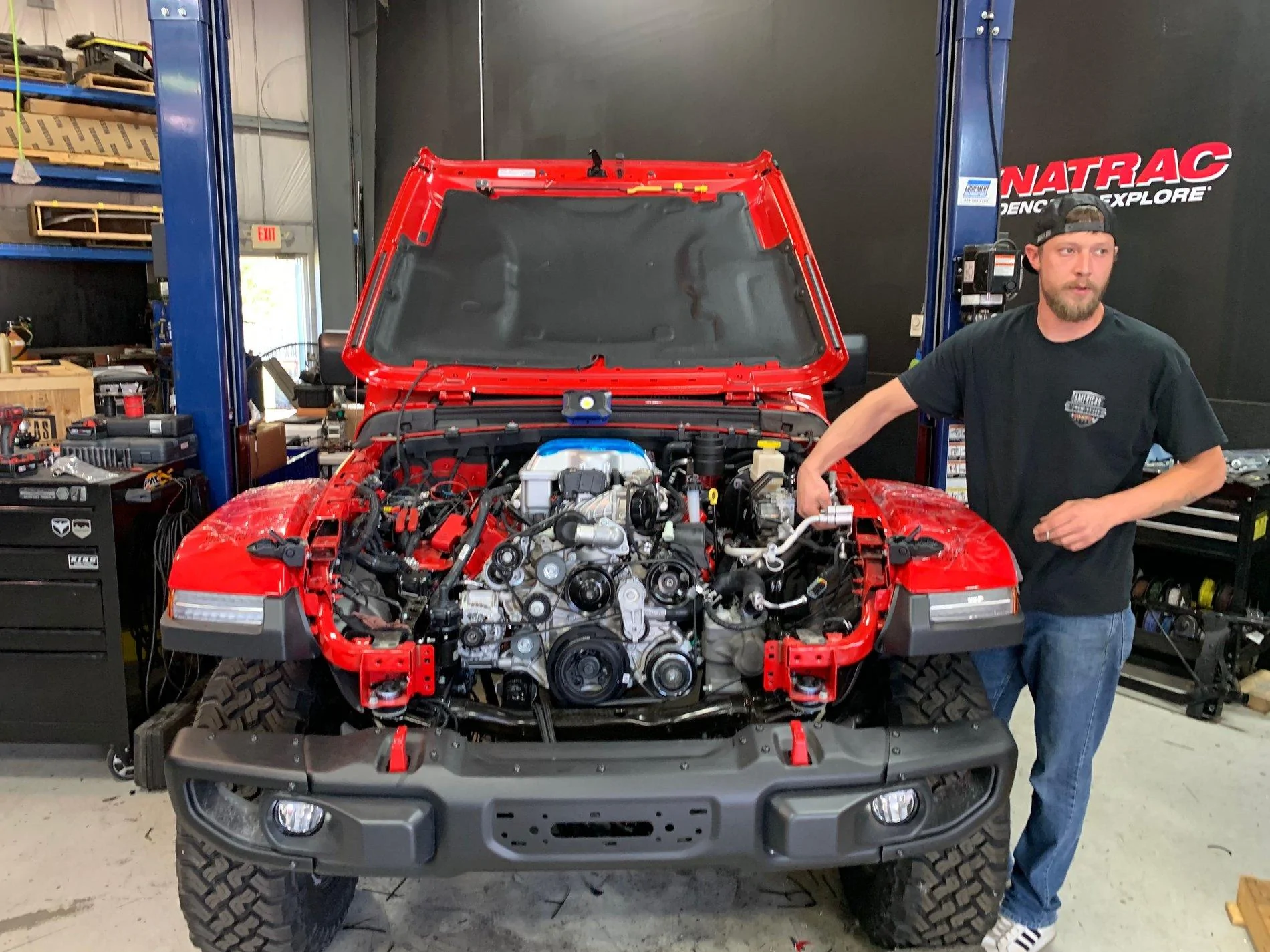 Jeep Gladiator Lucifer, Demon V8 Swapped Red Rubicon Gladiator IMG-4266