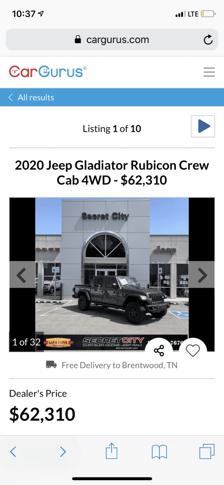 Jeep Gladiator First Granite Crystal VIN# Post Here 984F08A6-EB05-44DE-9995-09D011886B61