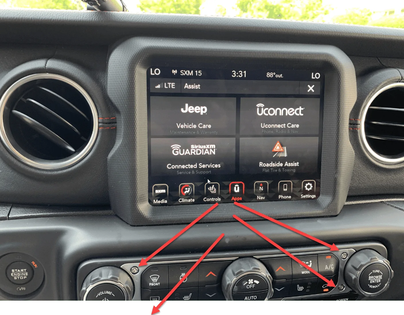 Jeep Gladiator Climate Control Bezel Chrome Hex Screw? 2019-08-08_22-35-03
