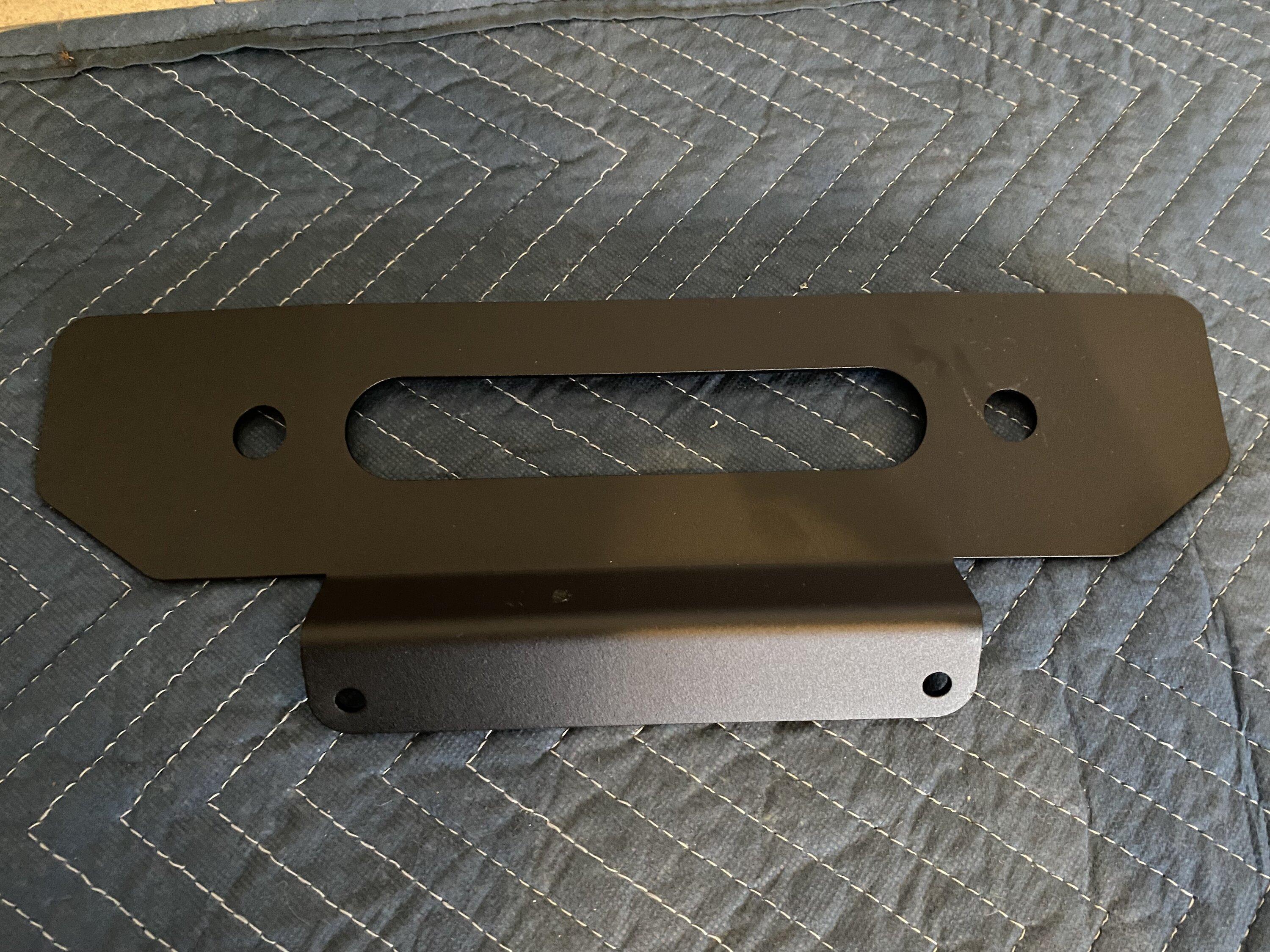 Jeep Gladiator Warn fairlead cover plate for JL/JT Steel bumper - New - steel bumper fairlead plate LP