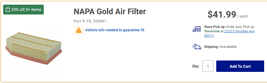 Jeep Gladiator Air Filter 1658958927879