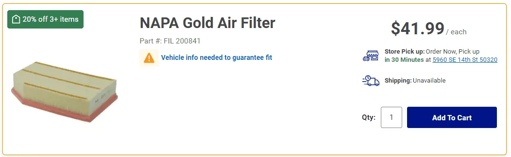 Jeep Gladiator Air Filter 1658959007116