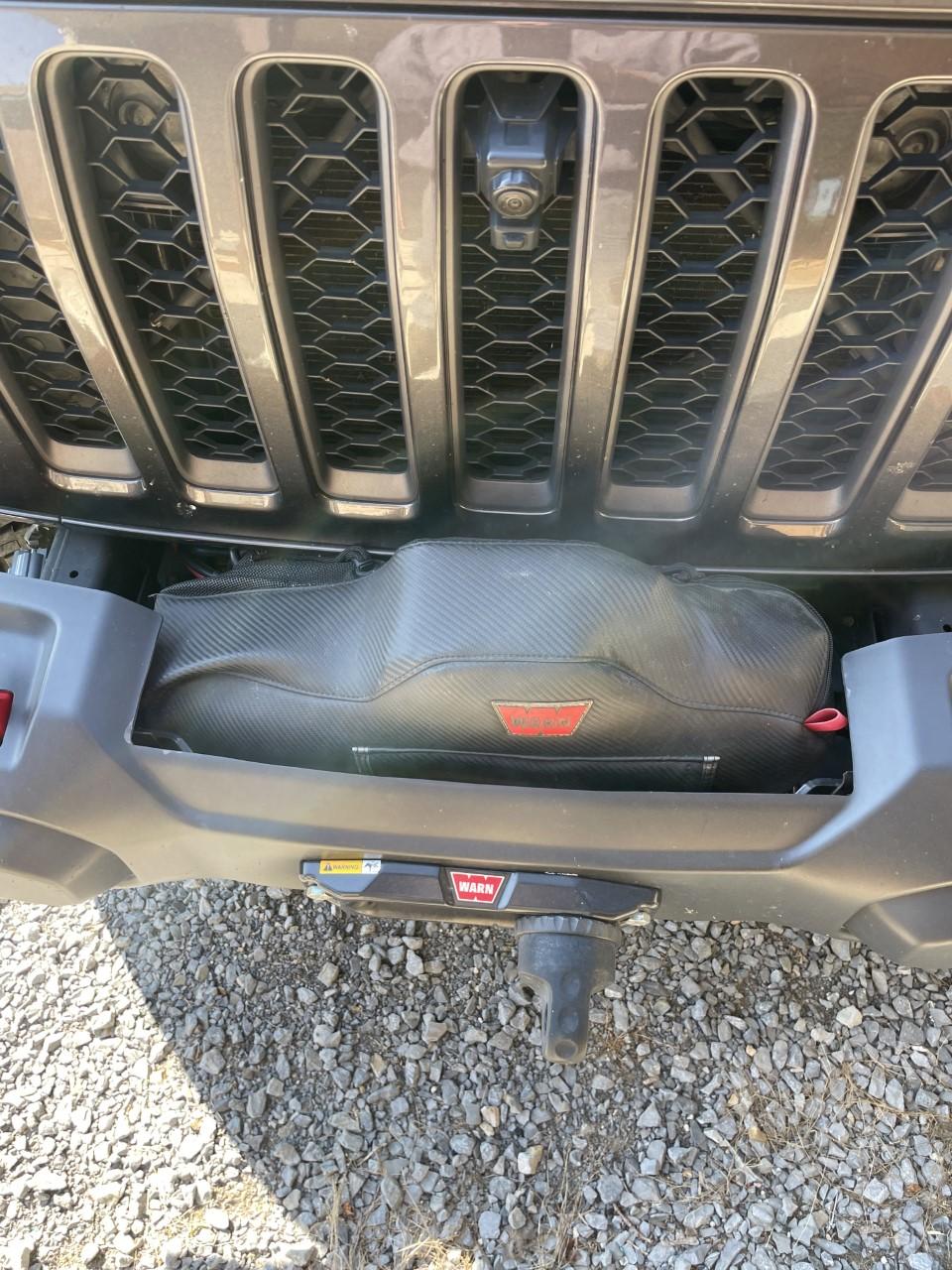 Jeep Gladiator Installed a winch on my stock (plastic) Rubicon bumper - DIY writeup winch2