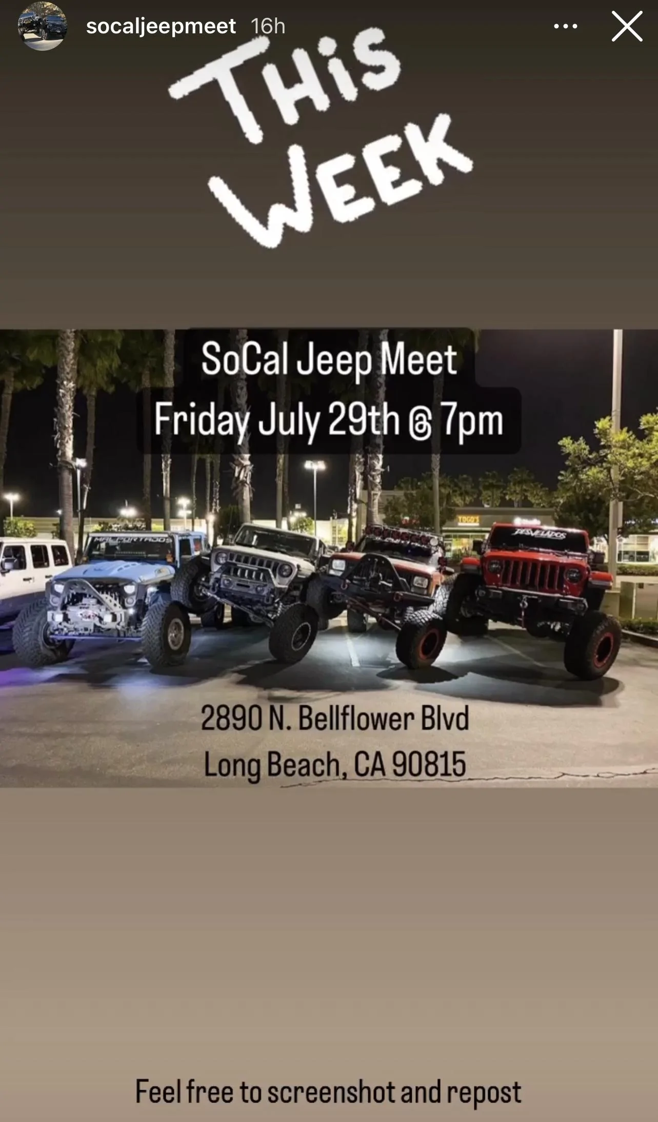 Jeep Gladiator Tomorrow Friday night, Long Beach, California. FB063C65-1227-47A3-AC22-C04C4B6C16A4