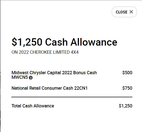 Jeep Gladiator Is it normal to receive two OTD quotes (Loan/Cash) for 2023 Gladiator order? 1659139378803