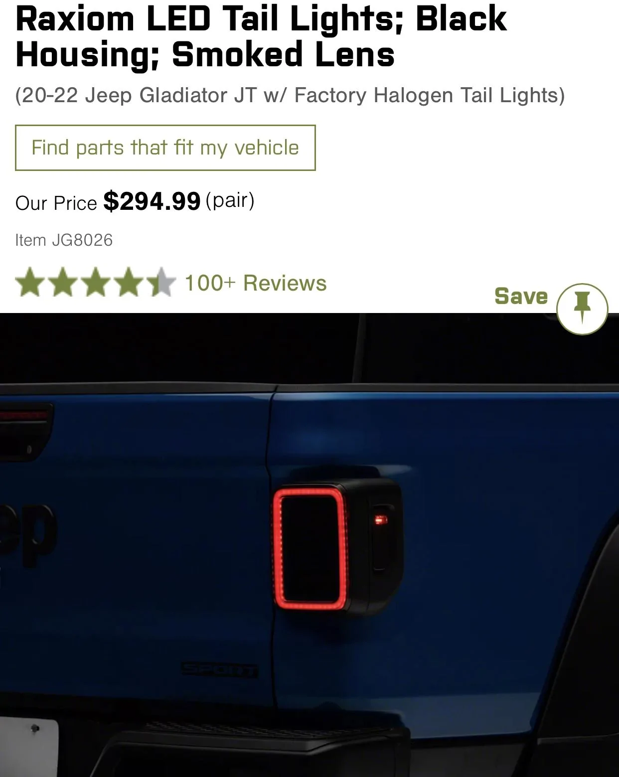 Jeep Gladiator Raxiom LED Tail Lights E73AE458-2D87-4078-B5DC-1375102F4714