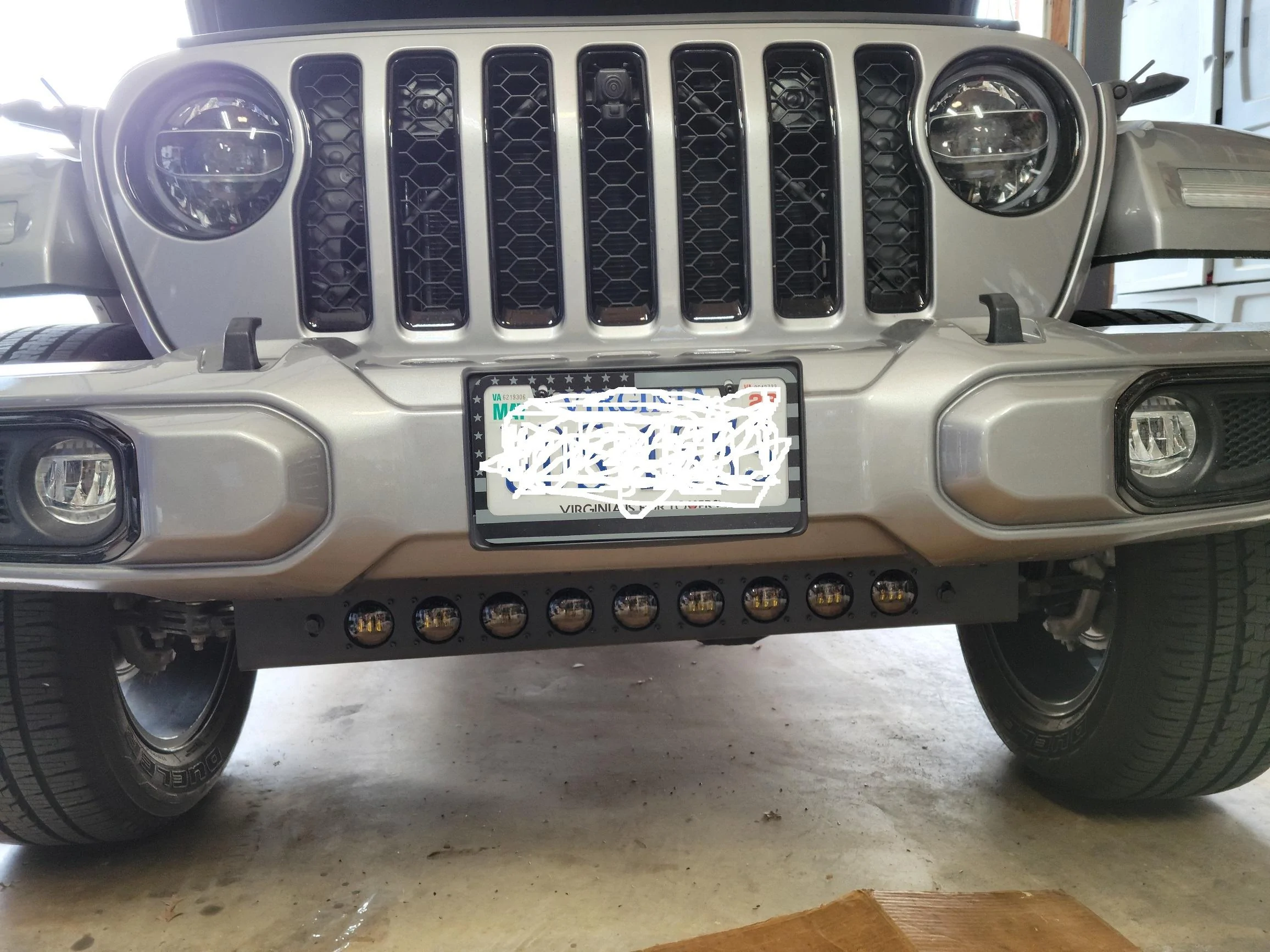 Jeep Gladiator LED Aux Light Integrated Front Skid Plate Concept Oracle LED Light Bar JT HA Resized 2
