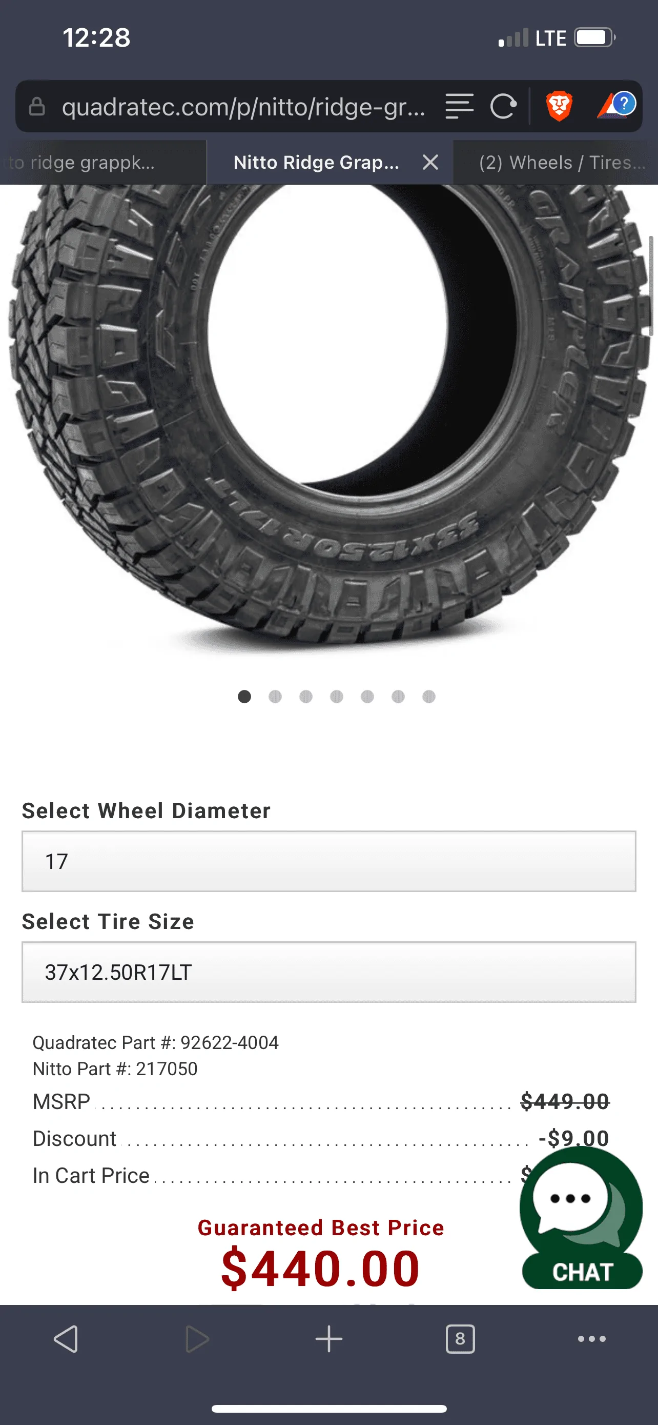 Jeep Gladiator Nitto Ridge Grappler 37” New 12E6E09F-DAB3-43F5-BDA7-F8E78442D831