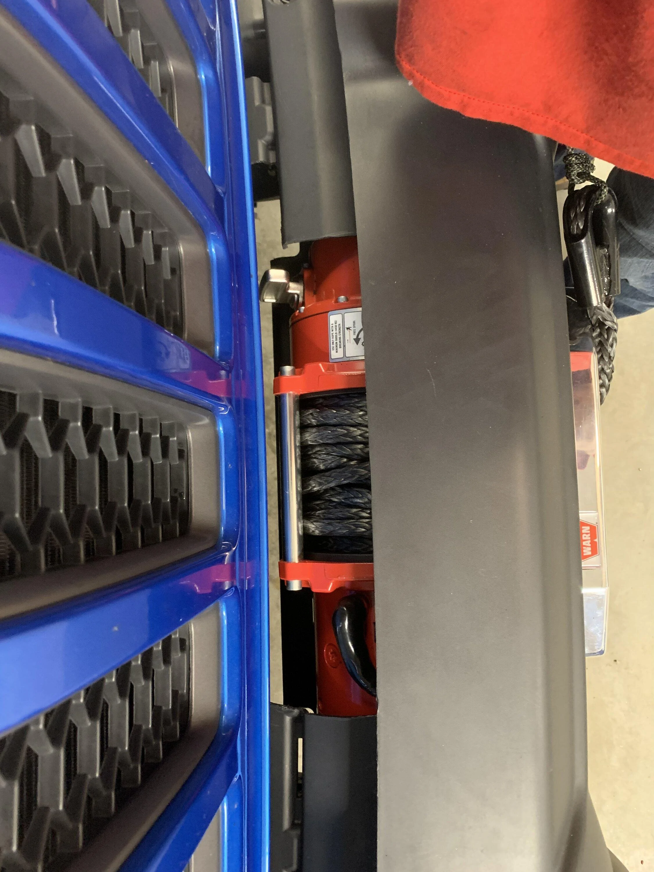 Jeep Gladiator Install 9000 lb. Warn winch on Mojave  plastic bumper, record time and zero sag! C6F702E9-8844-4327-9529-C5197E5DA493