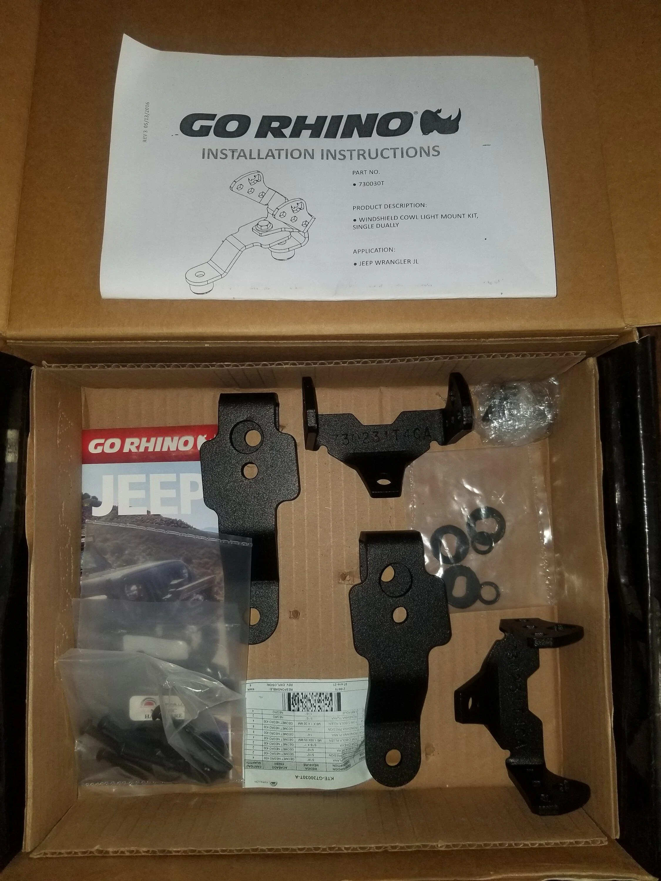 Jeep Gladiator Go Rhino Cowl Light Mounts 20220731_080639