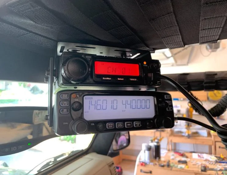 Jeep Gladiator Detailed Radio Install Project - Midland MXT575 GMRS & Icom IC-2730A Ham Radio 2022-08-03_18-41-20