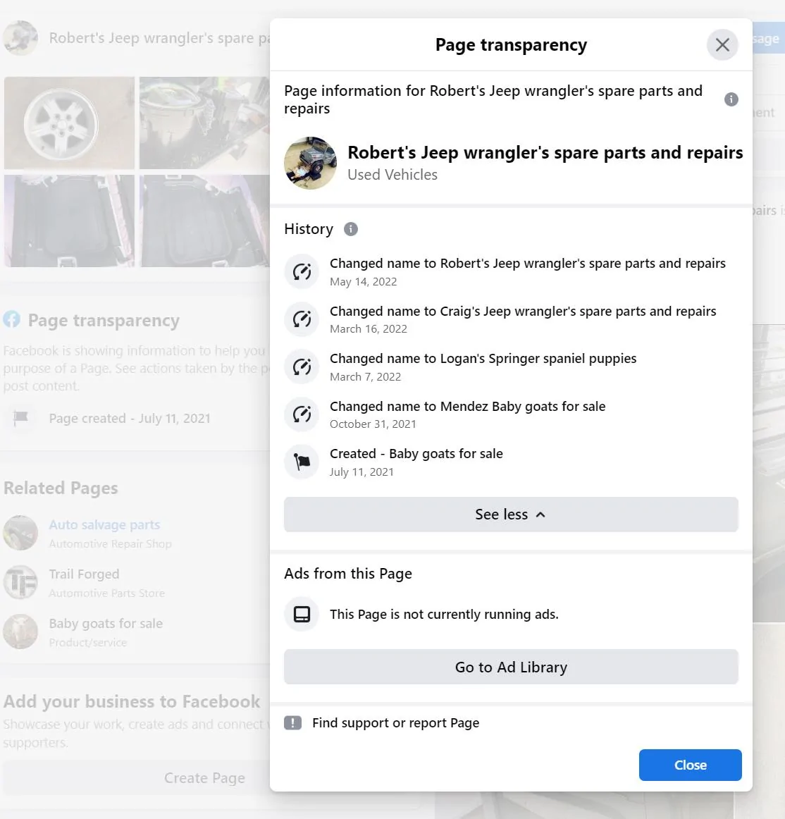 Jeep Gladiator Jeep parts scammer on Facebook scam
