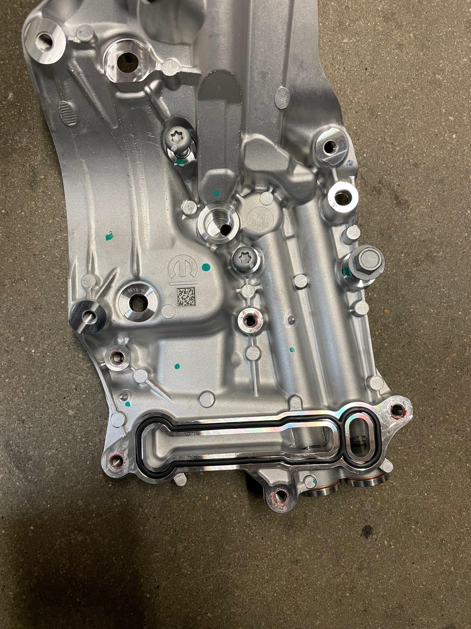 Jeep Gladiator Anatomy of the oil cooler and filter housing. cooler 6