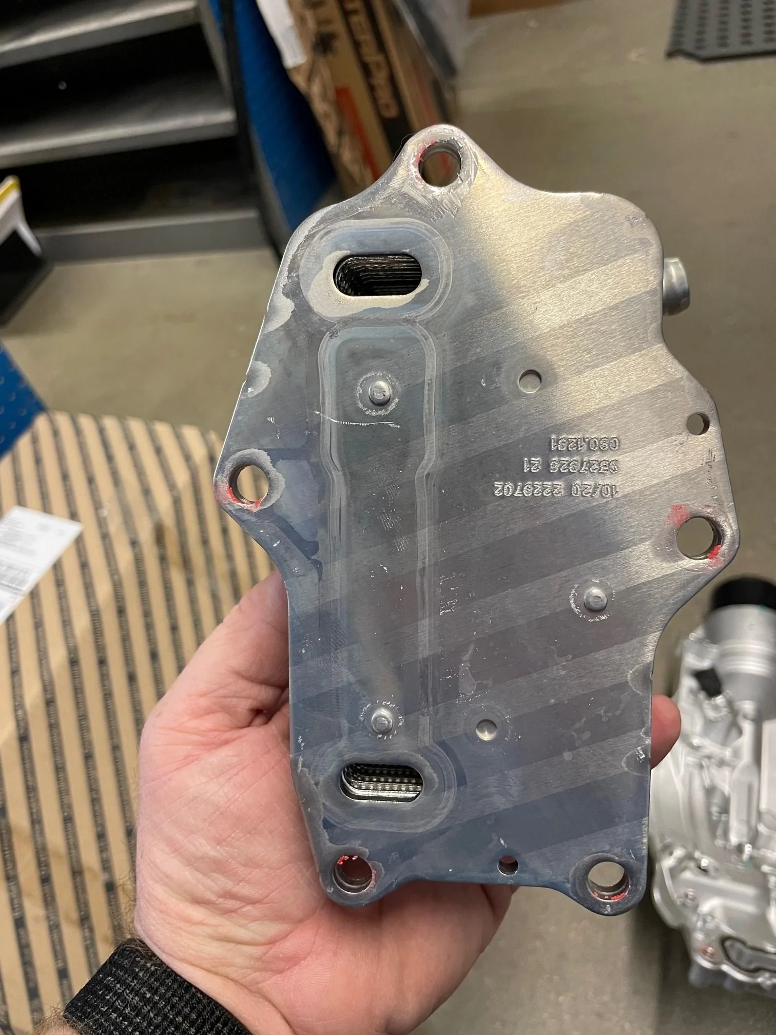 Jeep Gladiator Anatomy of the oil cooler and filter housing. cooler 8