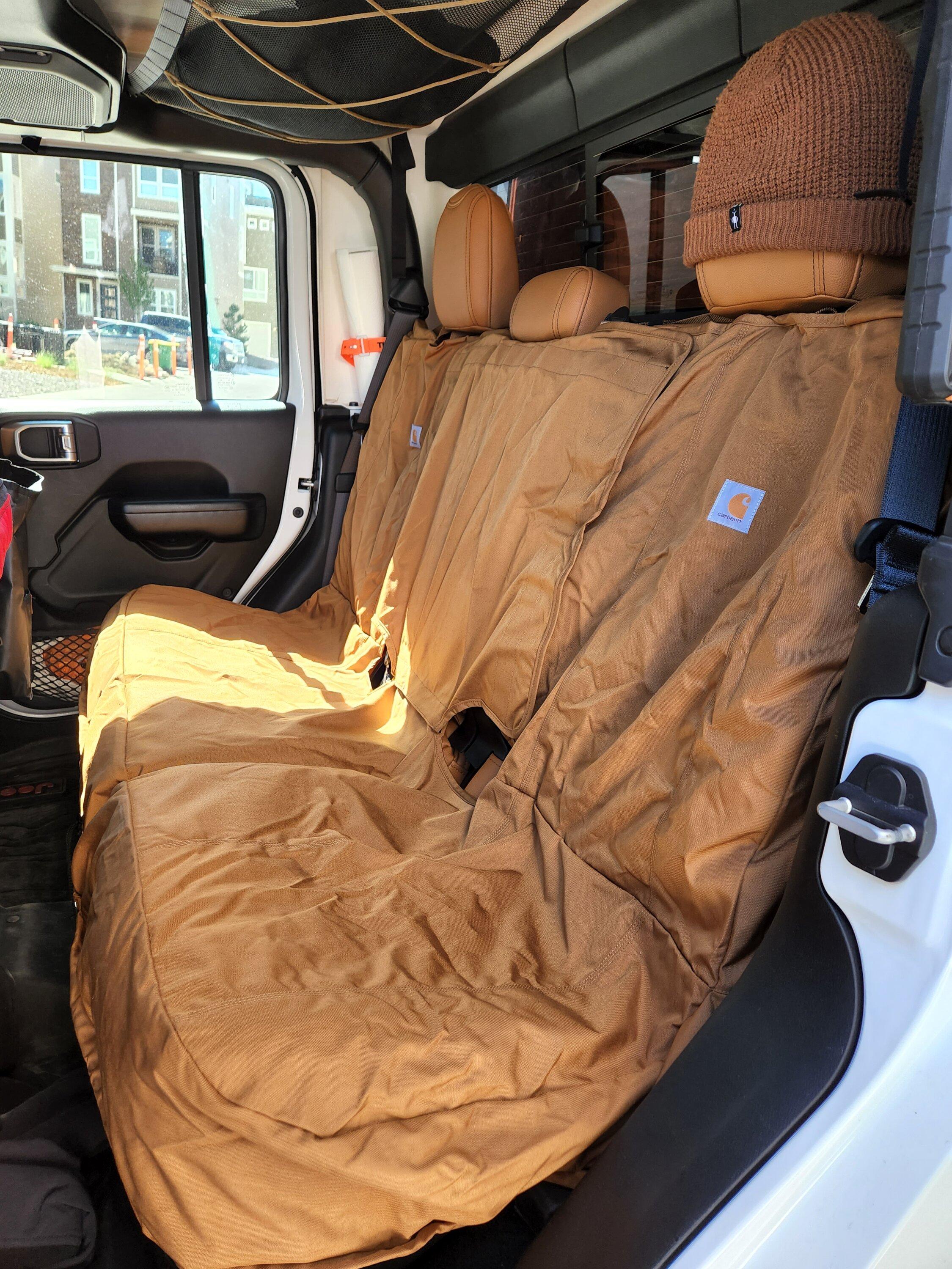Jeep Gladiator Carhartt universal rear bench cover...anyone have them in your JT? 20220812_101337
