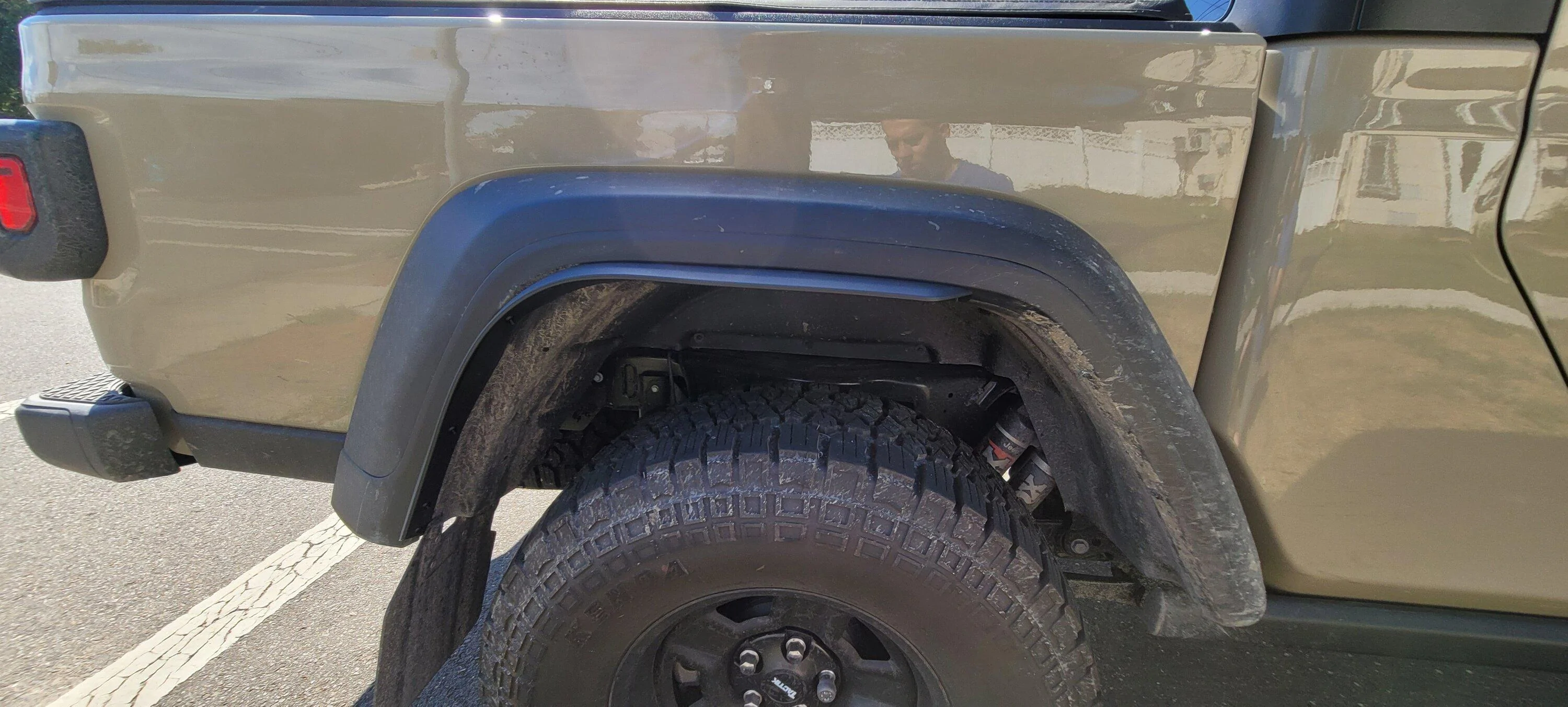 Jeep Gladiator XR flare extensions installed. Cheers to 21Moja 20220812_155937