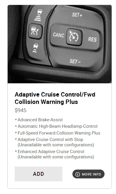 Jeep Gladiator HEADS UP... NO ADAPTIVE CRUISE CONTROL Capture 1