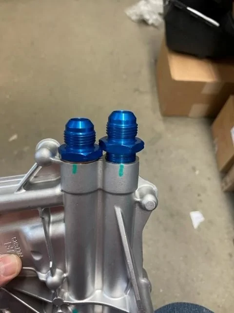 Jeep Gladiator Anatomy of the oil cooler and filter housing. an1