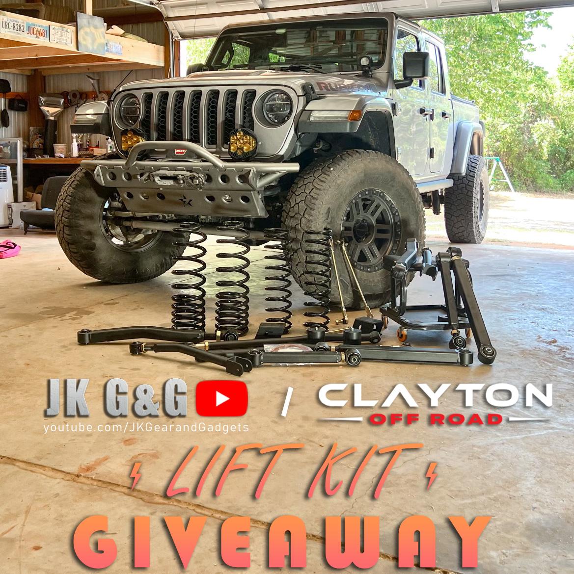 Jeep Gladiator Win a FREE Clayton Overland Plus Suspension System! lift kit giveaway