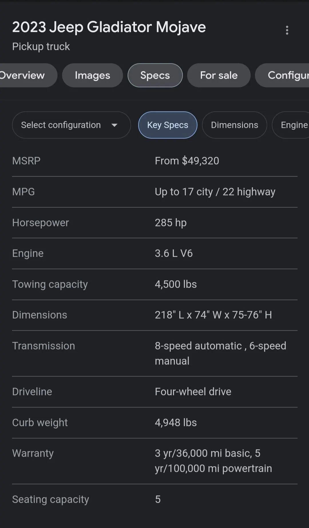 Jeep Mojave Towing Capacity