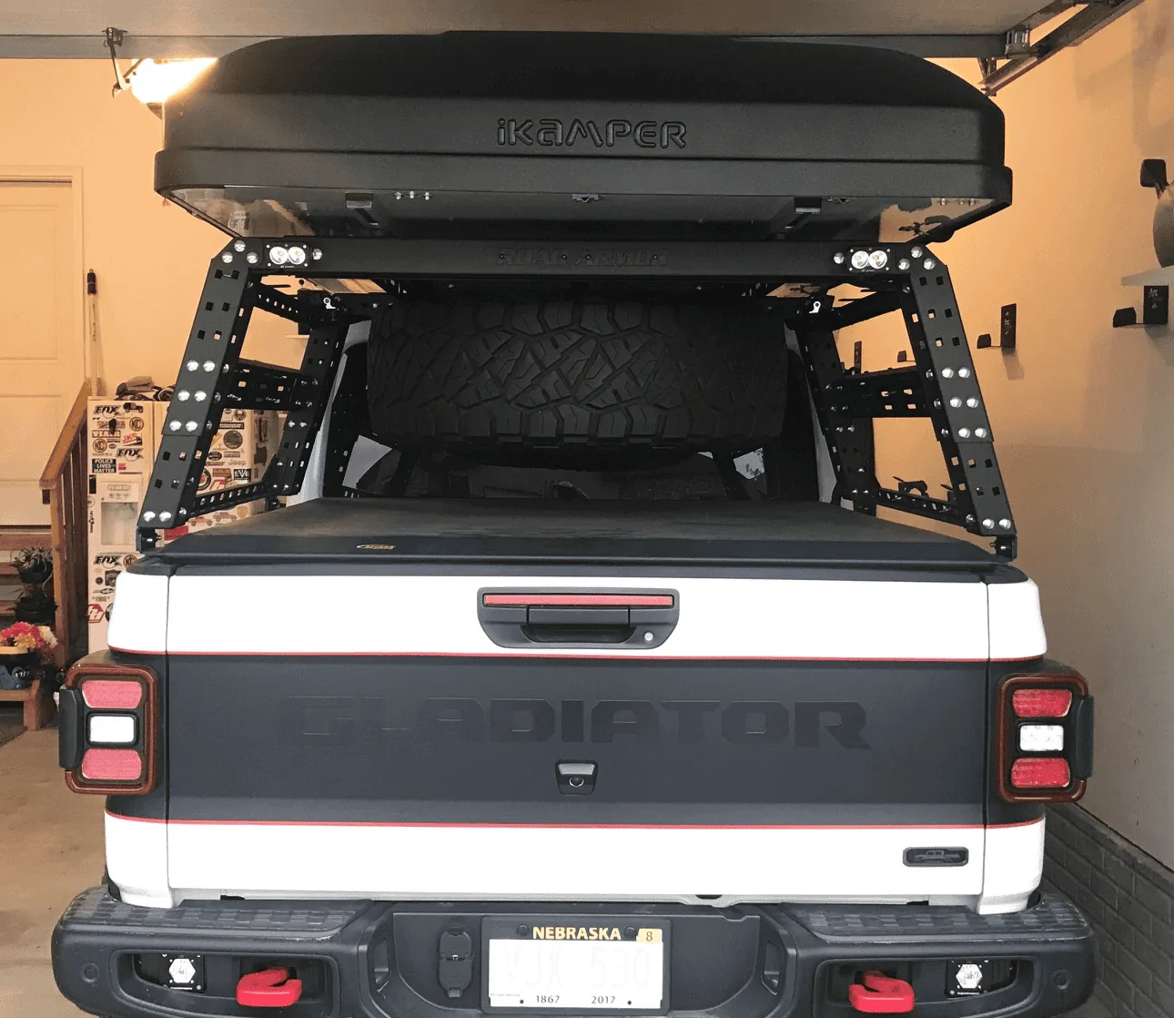 Jeep Gladiator Road Armor Treck bed rack for JT Spare 2.1