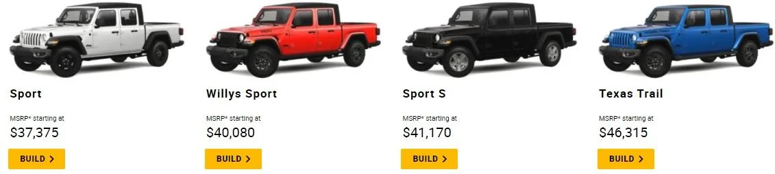 Jeep Gladiator 2023 Gladiator Build & Price Now Available on Jeep.com 2023_1