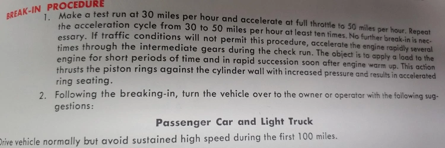 Jeep Gladiator Engine Break In Procedure? engine-break-in_car