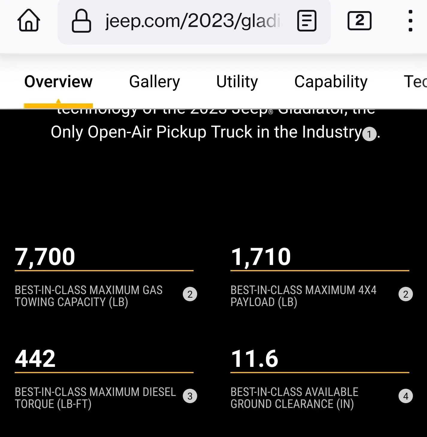 Jeep Gladiator What's New for 2023: Jeep Gladiator - Model Summary Screenshot_2022-08-25-12-05-33-26_3aea4af51f236e4932235fdada7d1643~2