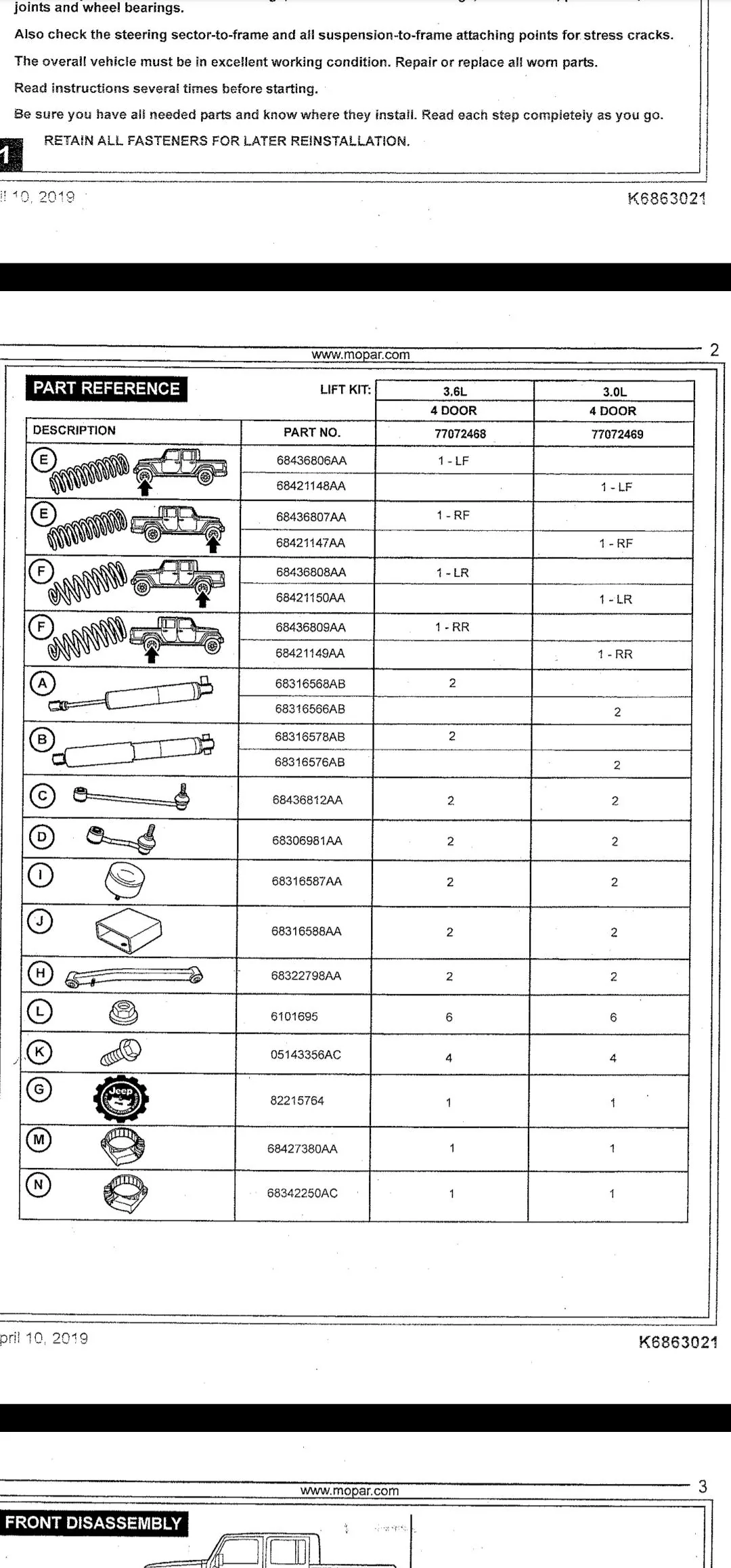 Jeep Gladiator 2" Mopar Lift Gas vs. Diesel Screenshot_20220826-130640_Driv