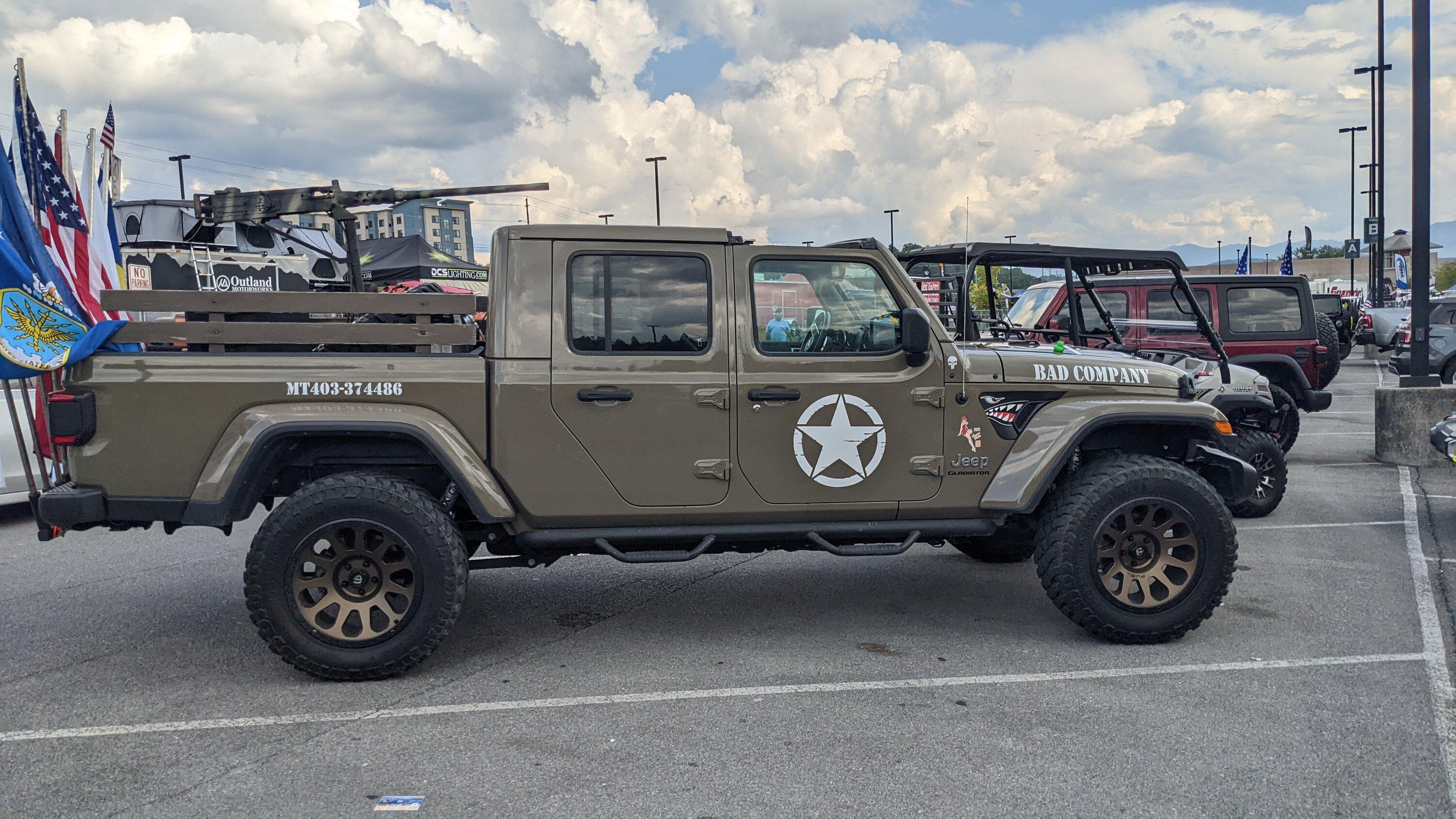 Jeep Gladiator Several interesting Gladiator mod options at Pigeon Forge today PXL_20220825_195302343