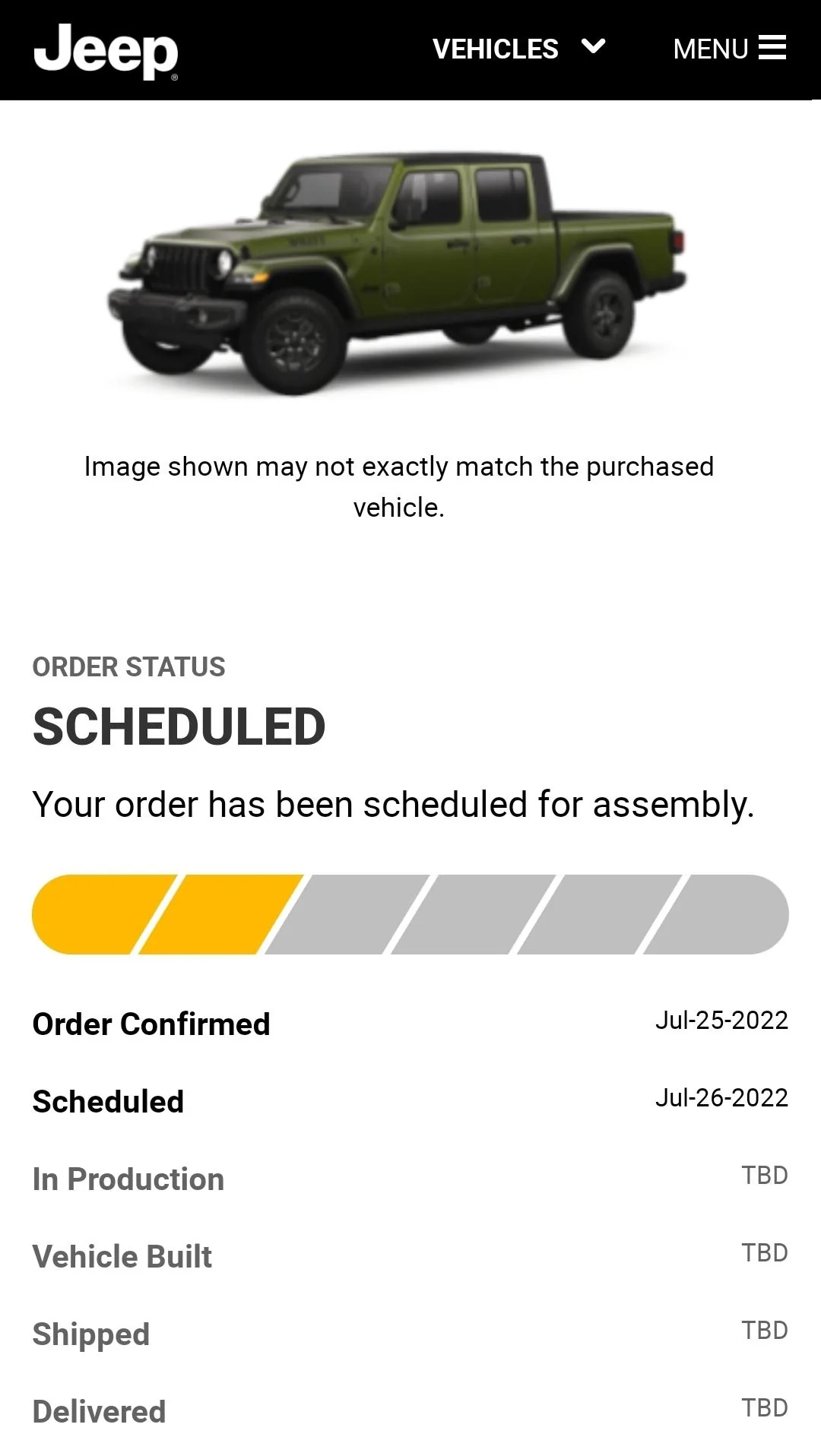 Jeep Gladiator Just Ordered? Check in HERE! Screenshot_20220827-141930_Chrom