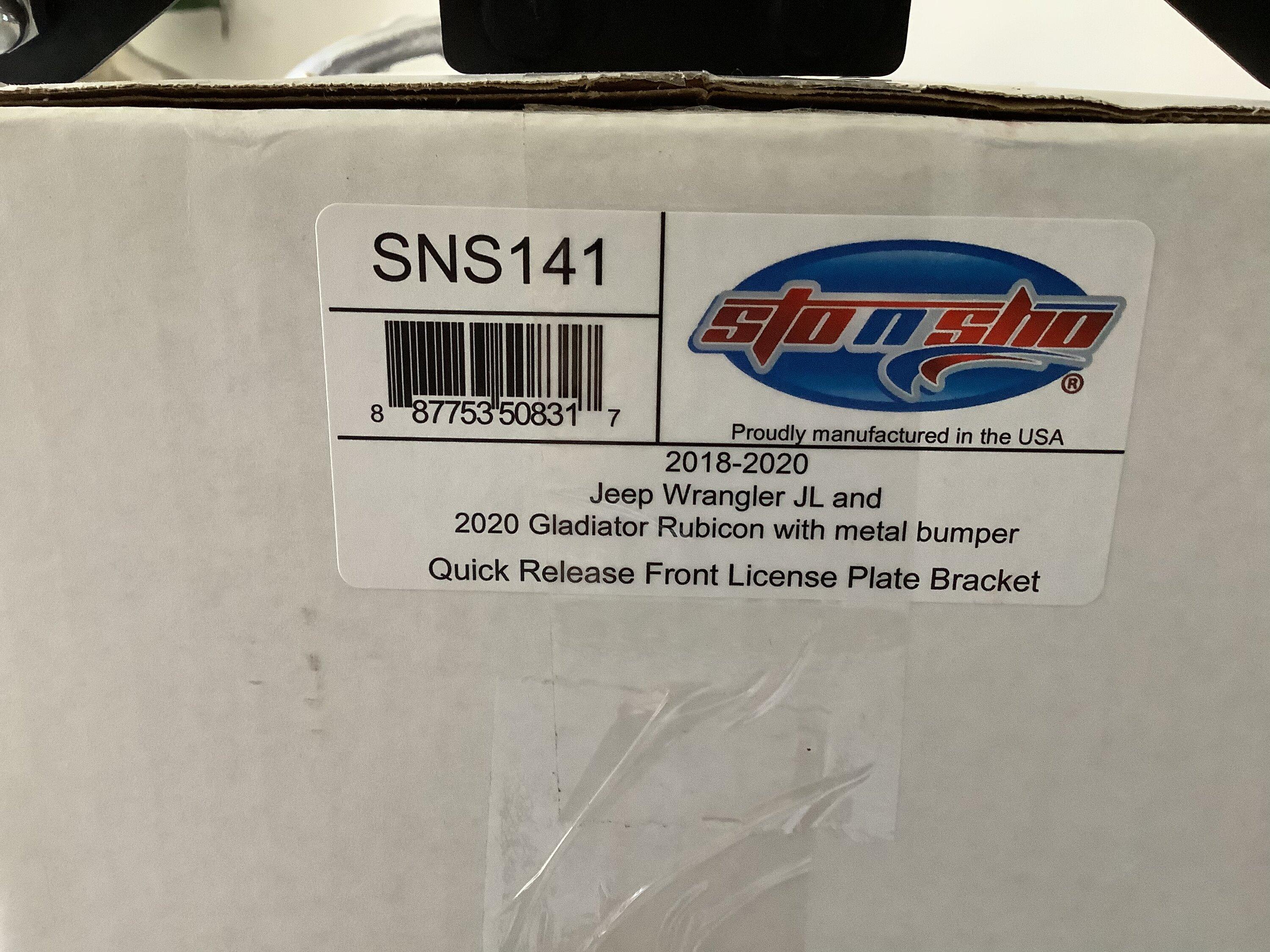Jeep Gladiator Sto N Sho front license plate mount B1C4D052-600D-4F38-9043-D28F1693A3B1