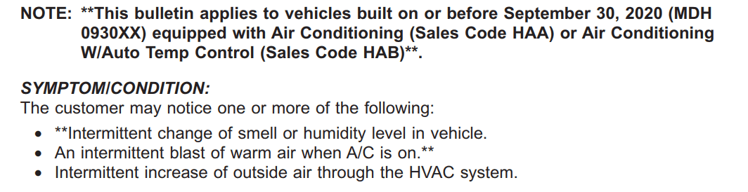 Jeep Gladiator A/C intermittently blows hot outside air 1661813551851
