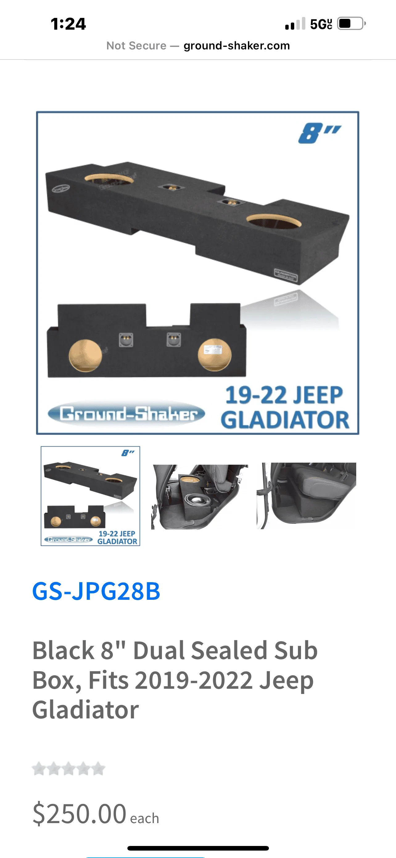 Jeep Gladiator New Ground shaker dual 8” speaker box 082EDB95-C982-4D82-8582-0E5108F6799B
