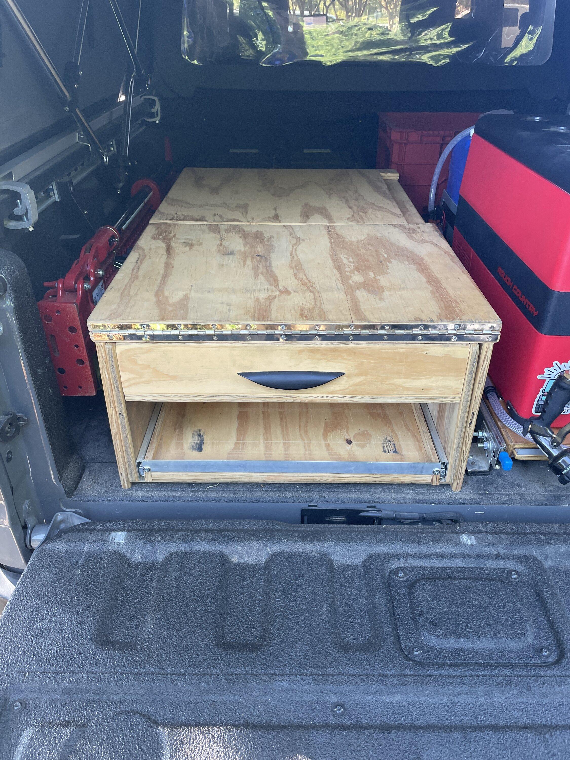 Jeep Gladiator Truck bed custom camping kitchen/sleeping platform 2A1227CC-3637-4AF5-80AE-326B830C78FA