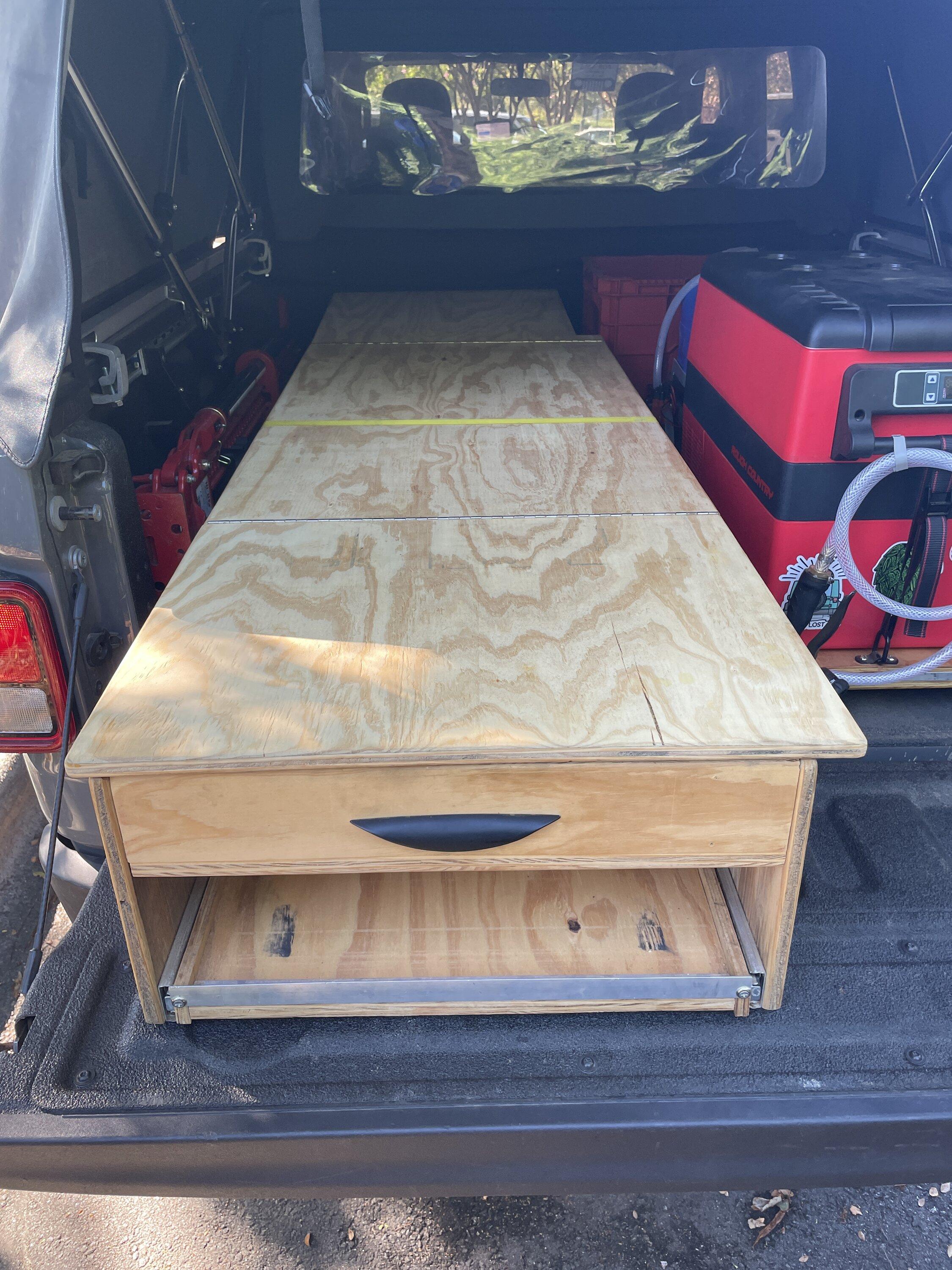 Jeep Gladiator Truck bed custom camping kitchen/sleeping platform 1676AAAD-BD88-4072-A1C2-1D8AB41465E2