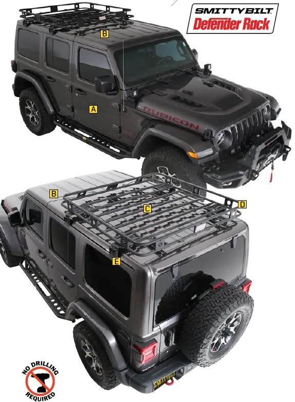 Jeep Gladiator Largest roof basket that doesn't interfere with front Freedom panels E9720895-F6A0-40F6-9E64-E00A4E194E05