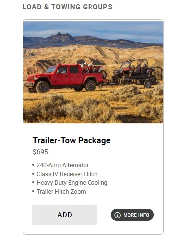 Jeep Gladiator Towing capacity 1662126533736