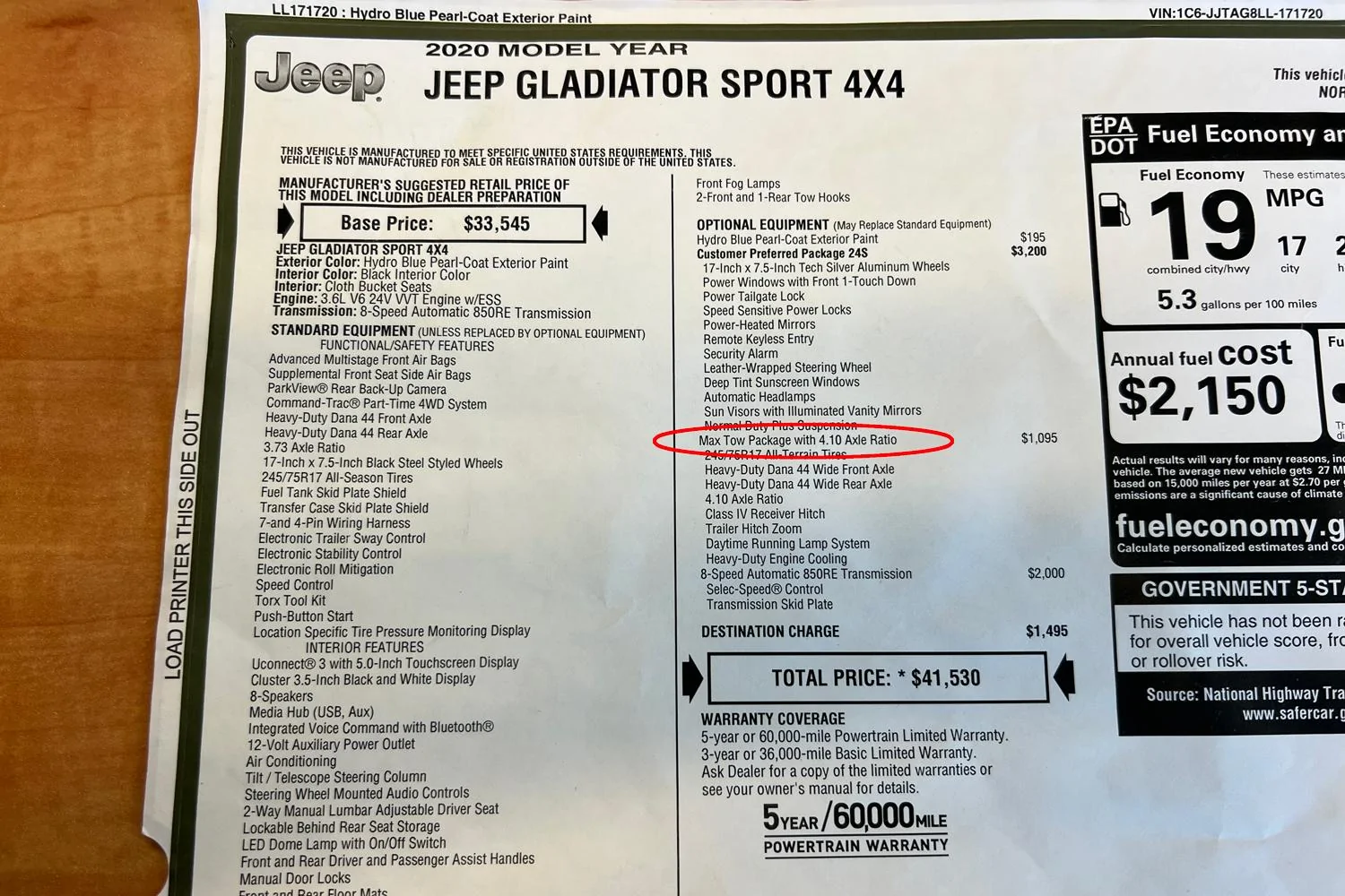 Jeep Gladiator Do I have a Max Tow? Max-To