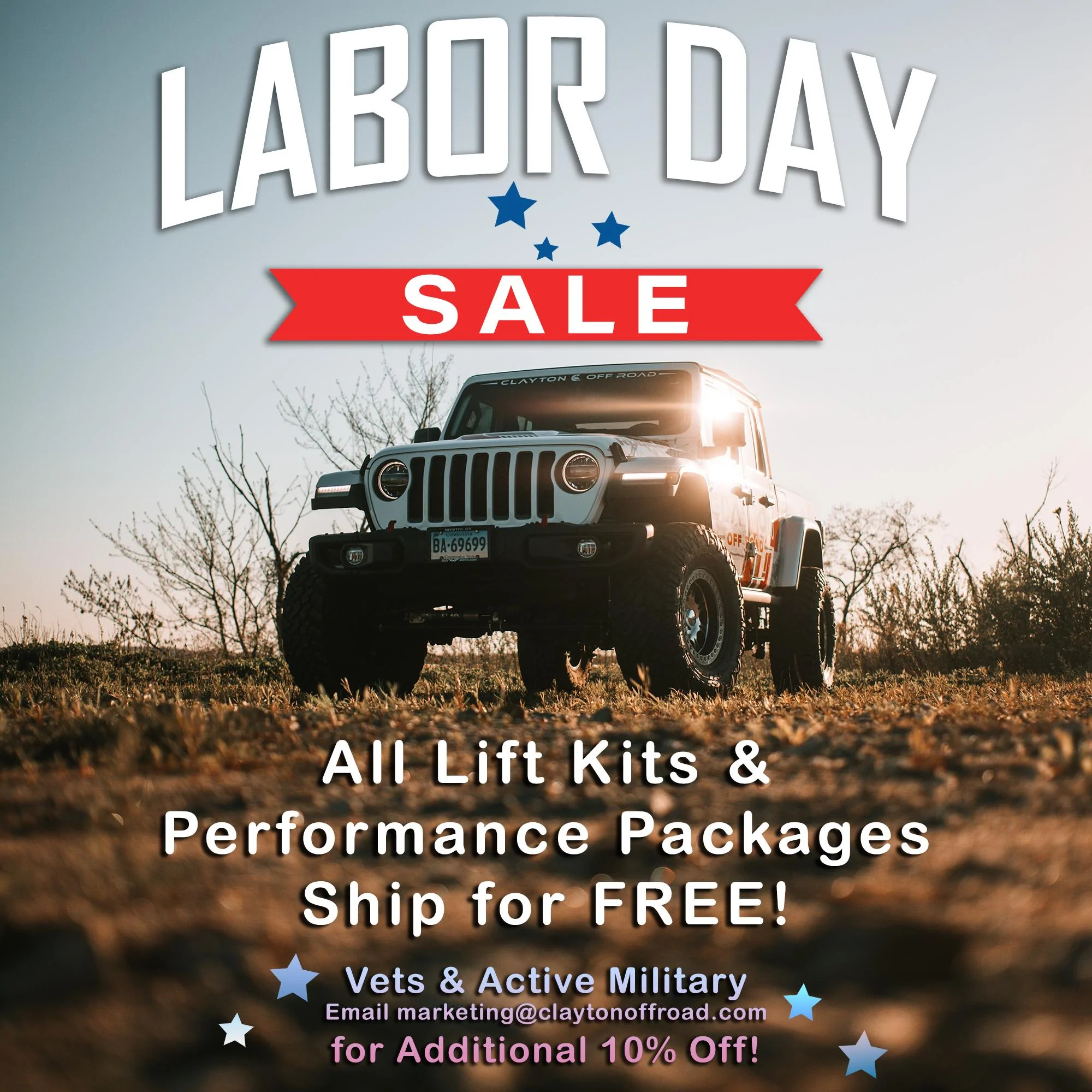 Jeep Gladiator Clayton Off Road JT Suspension Systems Labor Day 2022