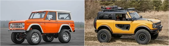 Jeep Gladiator Parked close to a new Bronco today. 95471b468cbafa4d09d1f77acfe30c2bx