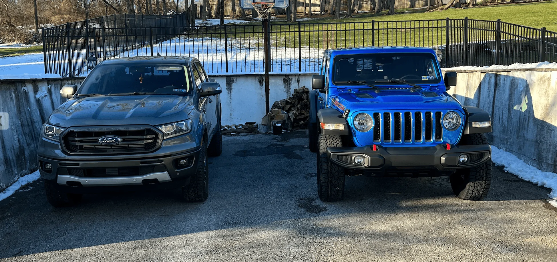 Jeep Gladiator Parked close to a new Bronco today. 1662210478493