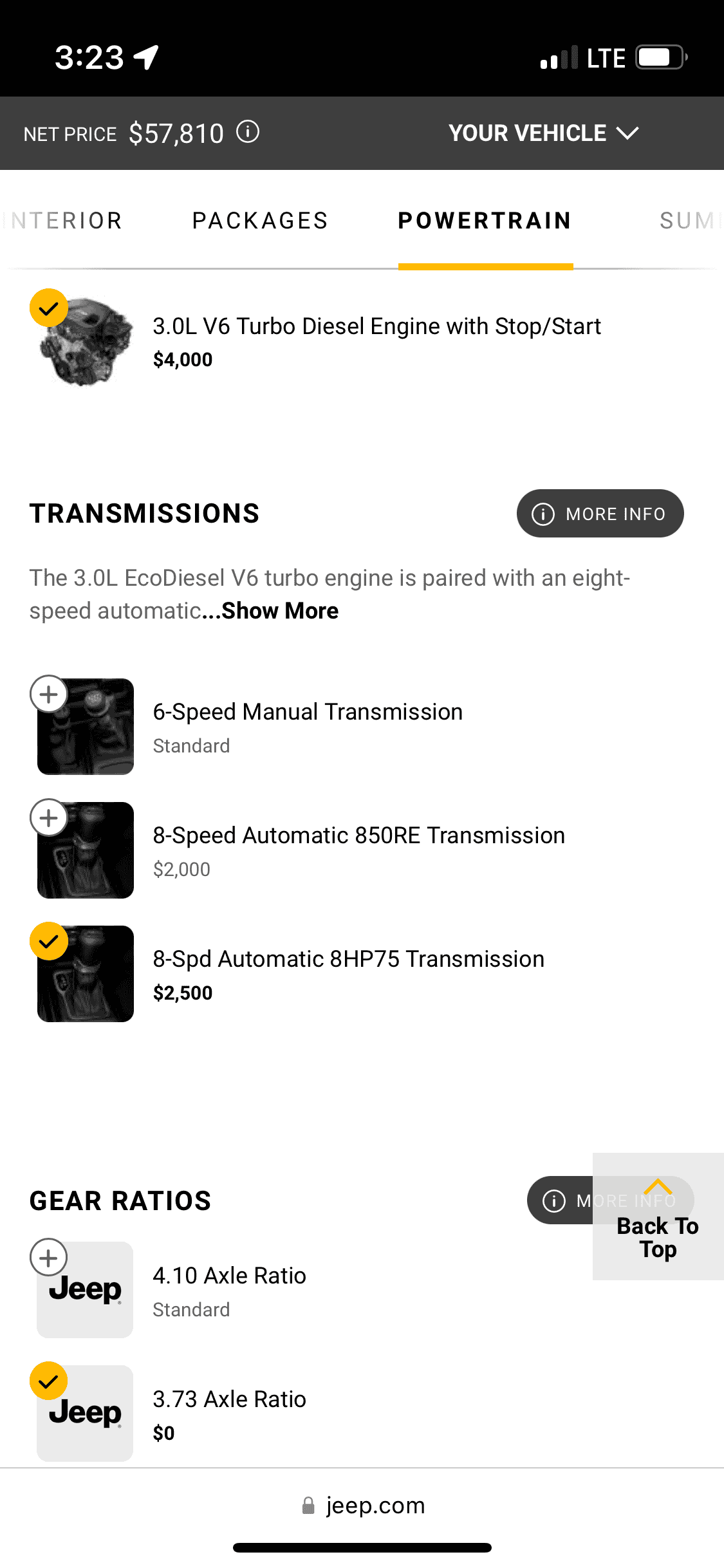 Jeep Gladiator Gladiator Engine Choice F91E8088-412B-4BEA-BA51-7D4BB03FE570