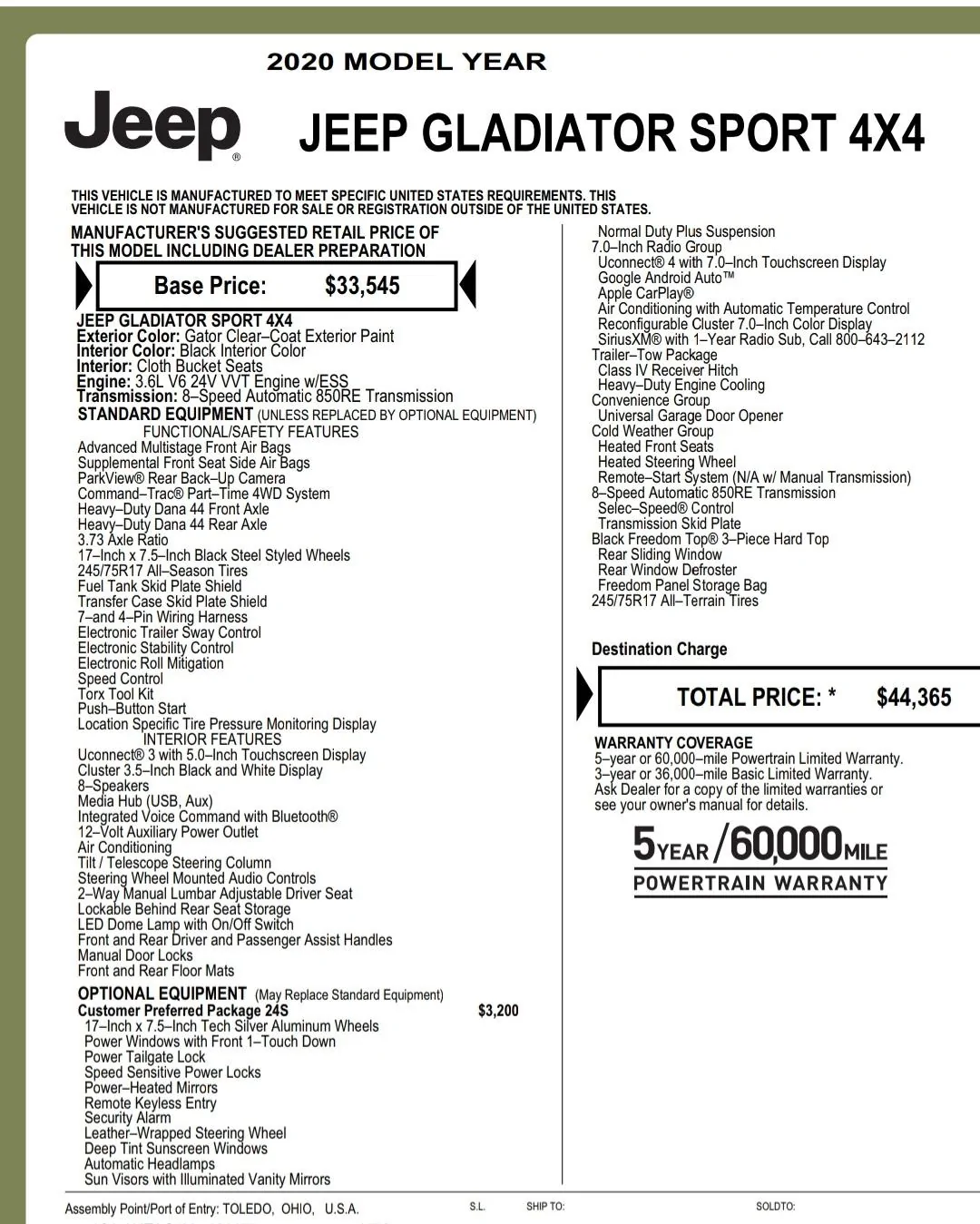 Jeep Gladiator I feel dumb but can somebody please look at this and tell me if my gladiator has the max tow package? Screenshot_20220904-011033_Driv