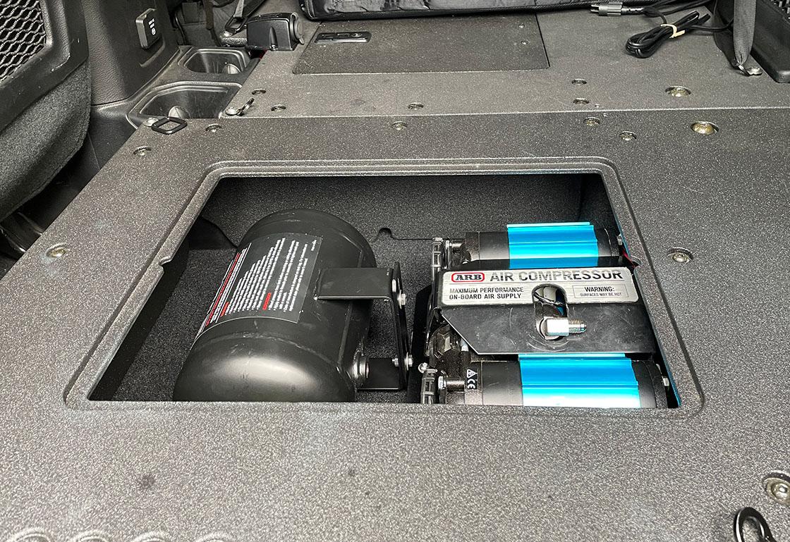 Jeep Gladiator 813 Fabrication & Design Rear Floor Compressor Mount for ViAir or ARB Twin/Single Compressors Jeep-JT-Rear-Floor-Mount-06
