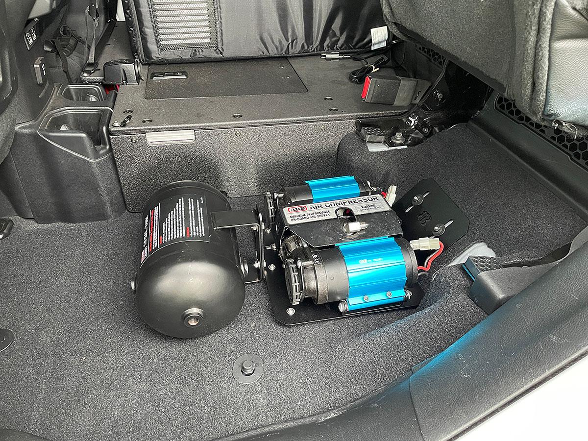 Jeep Gladiator 813 Fabrication & Design Rear Floor Compressor Mount for ViAir or ARB Twin/Single Compressors Jeep-JT-Rear-Floor-Mount-10