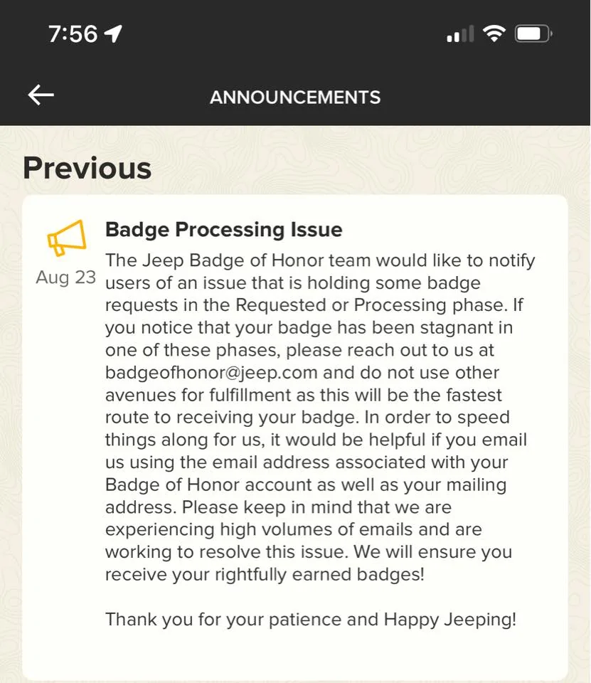 Jeep Gladiator Jeep Badge of Honor Customer Service? (Badge of Fail) BadgeOfHonor