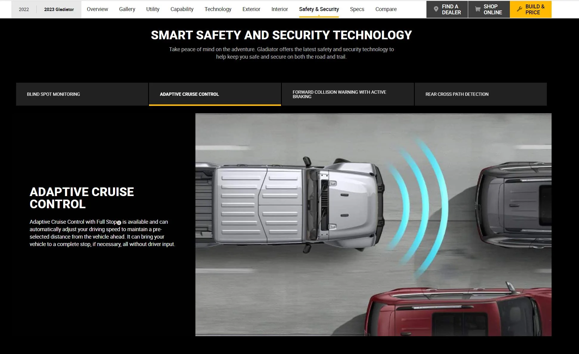 Jeep Gladiator HEADS UP... NO ADAPTIVE CRUISE CONTROL acc23
