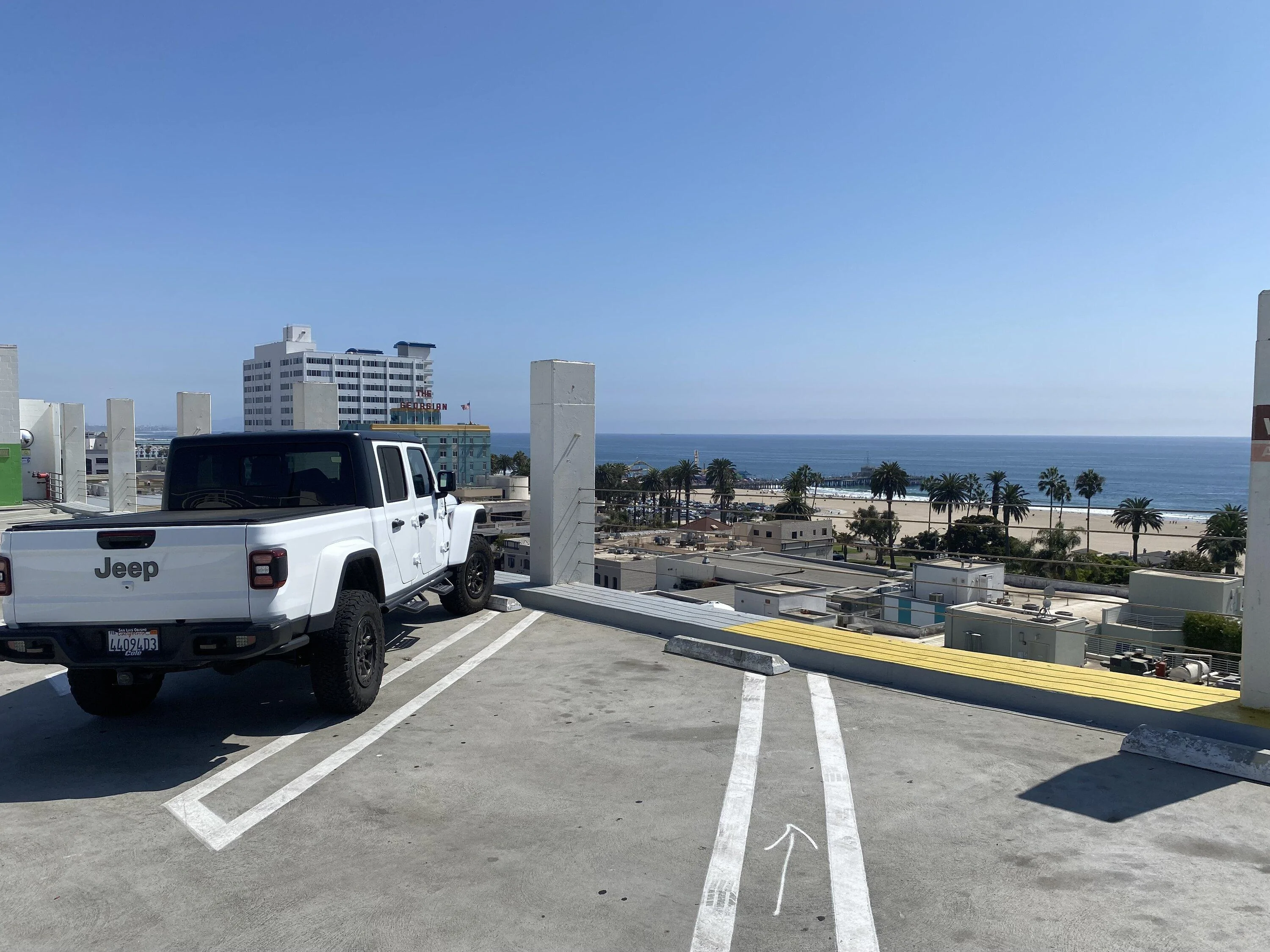 Jeep Gladiator Made It To The Top Parking Structure Beach